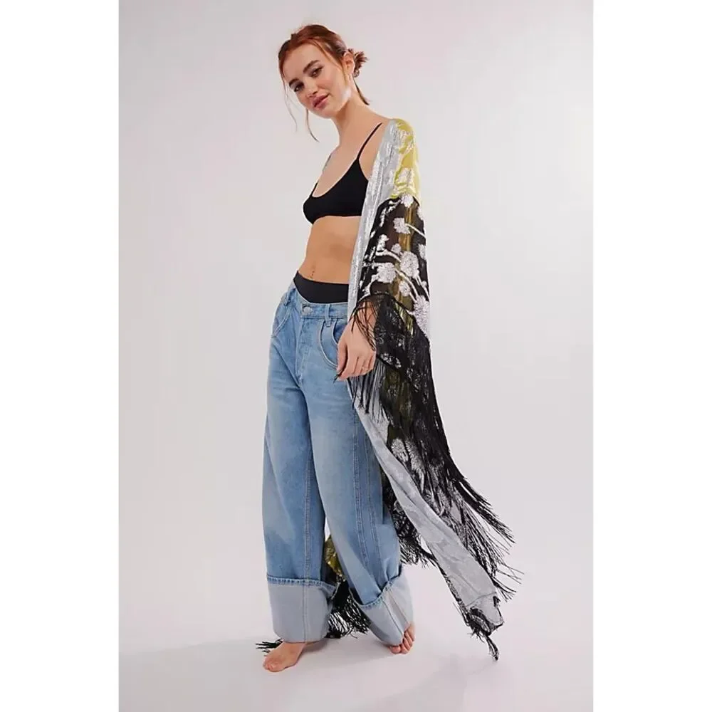 New Free People Florence Kimono one size - Picture 2 of 8